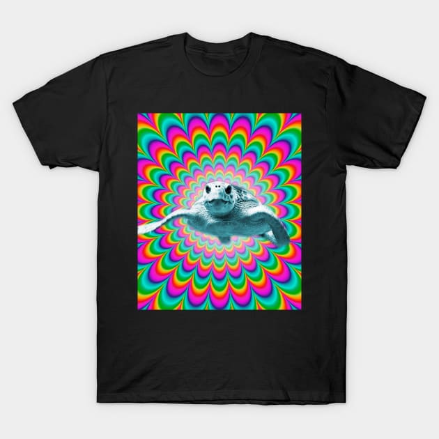 Trippy Psychedelic Turtle T-Shirt by Random Galaxy